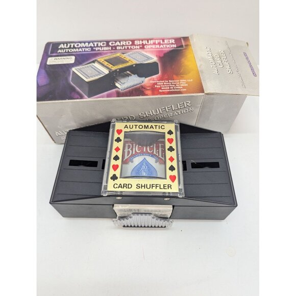 Automatic Card Shuffler Automatic Push Button Operation with Cards No Batteries - Picture 3 of 6
